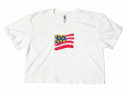 American Flag Crop Top