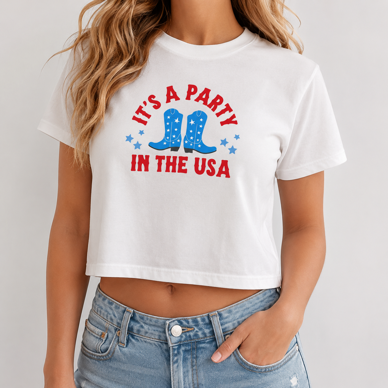 It's A Party in The USA Crop Top