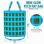Tahoe Tack Patented Mini Slow Feed Hay Bag for Horses, 4-Sided Design, Easy-Fill Top, Super Tough Reinforced Bottom, Covered Hay Feeder with 2" x 2" Openings