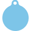 Island Floral Blue HD Dog ID Tag