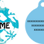 Island Floral Blue HD Dog ID Tag