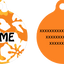 Island Floral Orange HD Dog ID Tag