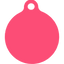 Island Floral Pink HD Dog ID Tag
