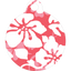 Island Floral Pink HD Dog ID Tag