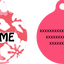 Island Floral Pink HD Dog ID Tag