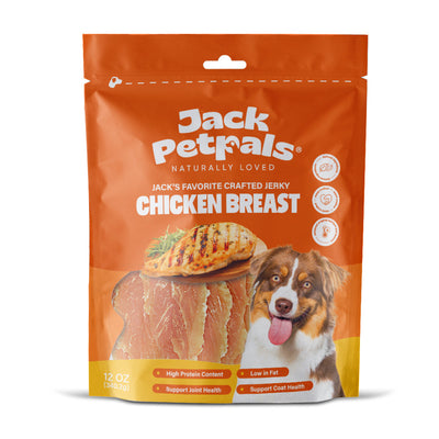 Jack PetPals Handcrafted Jerky Chicken Breast Dog Treats, 12 oz