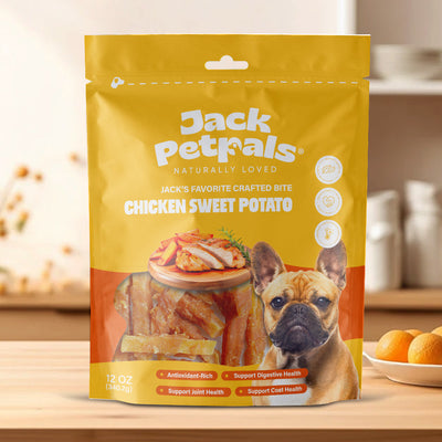 Jack PetPals Crafted Bite Chicken & Sweet Potato Dog Treats, 12 oz
