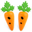 Jeffers Baby Carrot Natural Rubber Treat Dispensing Dog Dental Chew Toy