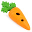 Jeffers Baby Carrot Natural Rubber Treat Dispensing Dog Dental Chew Toy