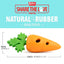 Jeffers Baby Carrot Natural Rubber Treat Dispensing Dog Dental Chew Toy