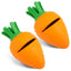Jeffers Carrot Natural Rubber Treat Dispensing Dental Dog Chew Toy with Slit