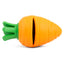 Jeffers Carrot Natural Rubber Treat Dispensing Dental Dog Chew Toy with Slit