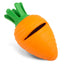 Jeffers Carrot Natural Rubber Treat Dispensing Dental Dog Chew Toy with Slit