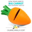 Jeffers Carrot Natural Rubber Treat Dispensing Dental Dog Chew Toy with Slit