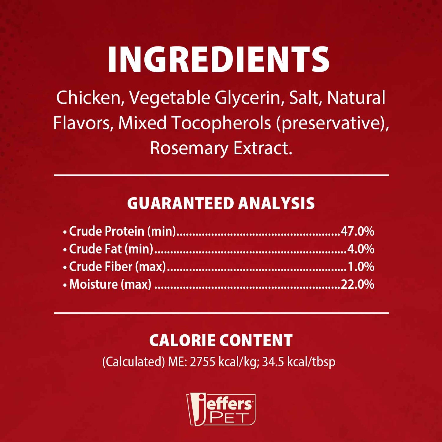 Jeffers Chicken Jerky Healthy Dog Treats, 24 oz - 100% Natural, Grain-free, Gluten-free, Made in USA