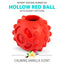 Jeffers Hollow Red Knobby Ball Natural Rubber Dental Treat Dispensing Dog Chew Toy