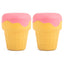 Jeffers Ice Cream Cone Natural Rubber Stuffable Treat Dispensing Dental Dog Chew Toy