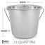 Jeffers Multi-Purpose Stainless Steel Pails with Handle