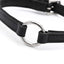 Jeffers Padded Black Leather Dog Collars with O-Ring and Nickel Hardware