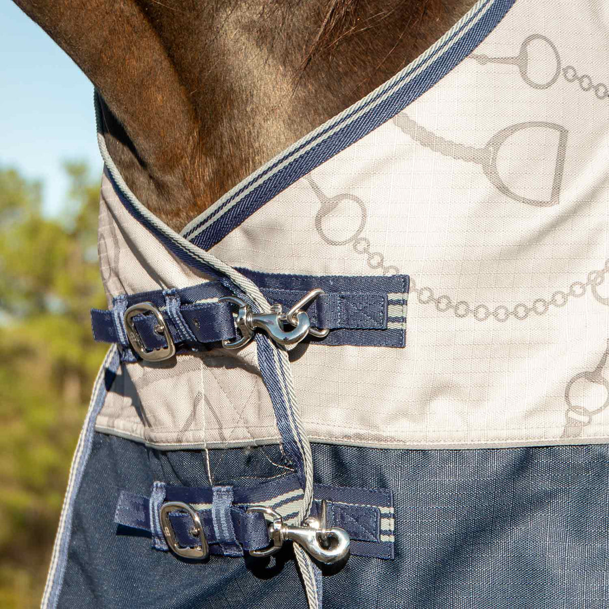 Jeffers Poplar Head Uniquely English 1200D Turnout Sheet, 0g - Waterproof & Breathable Lightweight Horse Blanket