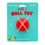 Jeffers Red Bouncing Ball with Waves Natural Rubber Dental Dog Chew Toy for Energetic Play