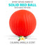 Jeffers Red Bouncing Ball with Waves Natural Rubber Dental Dog Chew Toy for Energetic Play