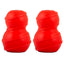 Jeffers Red Classic Stuffable Fetch & Chew Natural Rubber Treat Dispensing Dental Dog Toy