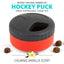 Jeffers Red Hockey Puck Natural Rubber Treat Dispensing Dental Dog Chew Toy