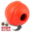 Jeffers Red Orbits Ball Natural Rubber Dental Treat Dispensing Dog Chew Toy