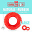 Jeffers Red Virgo Tugger Natural Rubber Dog Dental Chew Toy for Interactive or Solo Play