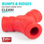 Jeffers Red "Y" Natural Rubber Dental Dog Chew Toy for Medium Chewers