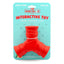 Jeffers Red "Y" Natural Rubber Dental Dog Chew Toy for Medium Chewers