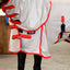 Jeffers Solaris Horse Fly Sheet with Detachable Neck, Grey & Red