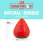Jeffers Squeaky Strawberry Natural Rubber Dog Dental Chew Toy with Squeaker & Vanilla Scent for Medium Chewers
