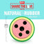 Jeffers Watermelon Natural Rubber Treat Dispensing Dog Dental Chew Toy with Vanilla Scent