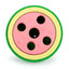 Jeffers Watermelon Natural Rubber Treat Dispensing Dog Dental Chew Toy with Vanilla Scent