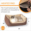K&H Thermo-Pet Cuddle Cushion Heated Pet Bed – Indoor Heated Sofa-Style Bed for Cats & Small Dogs with Removable Cushion