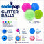 Glitter Ball  Dog Toy | Soft PUP-X Rubber Floating Fetch Ball with Treat Dispenser | USA Made