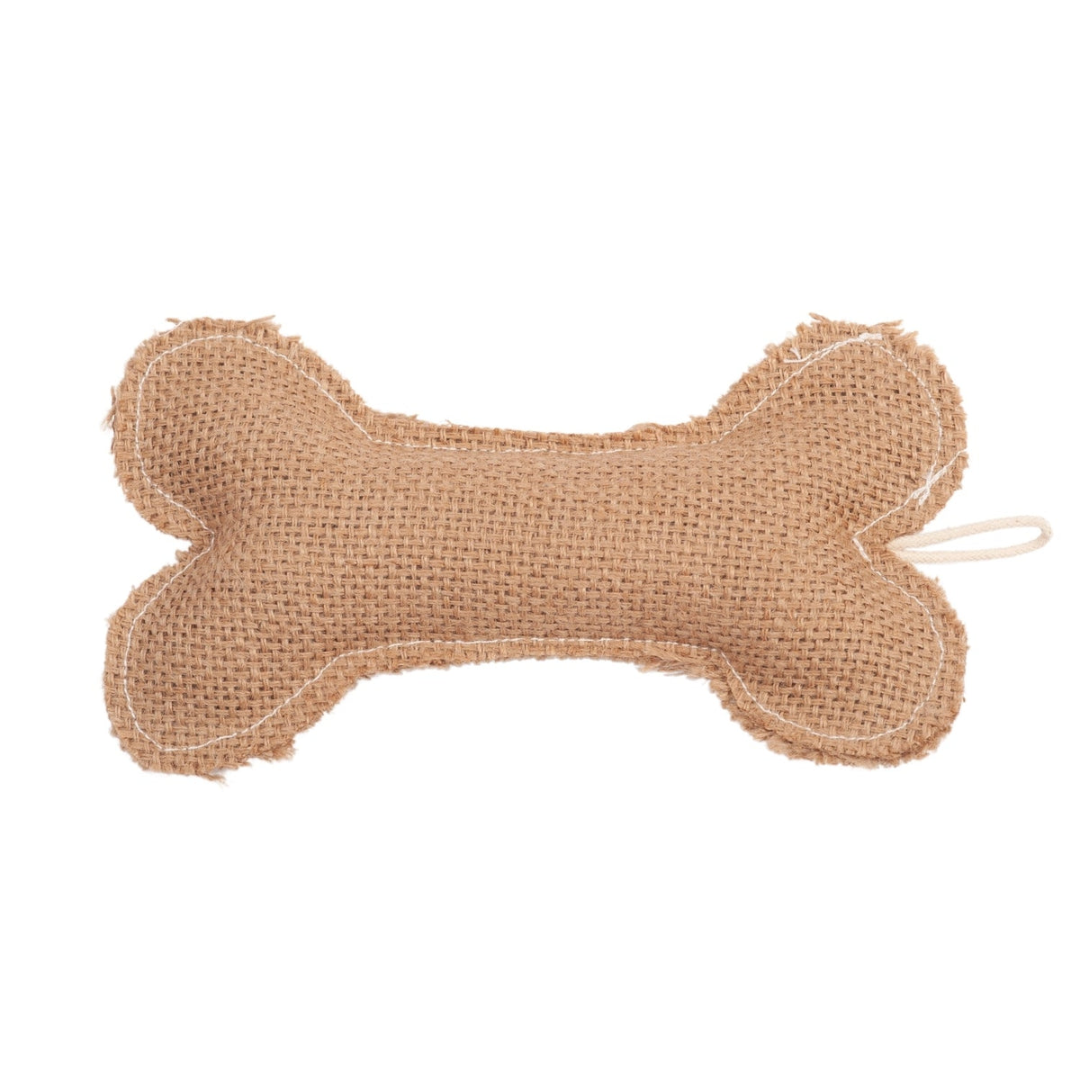 Country Living Jean Leather-Jute Bone Pillow Dog Toy, 5 × 9 in