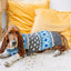 Light Blue Fair Isle Dog Sweater