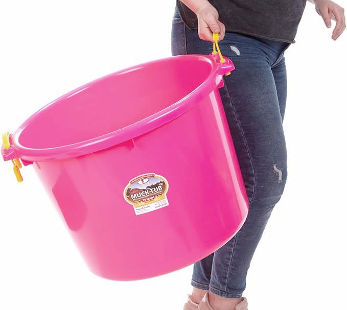 Little Giant Muck Tub – 40 & 70 Quart Heavy Duty Muck Bucket with Plastic Handles