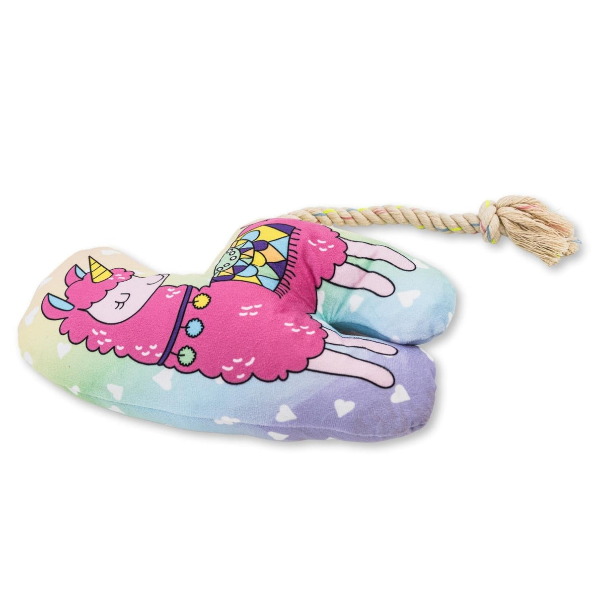 Magical Llama Plush Dog Toy with Squeaker & Crinkle Paper