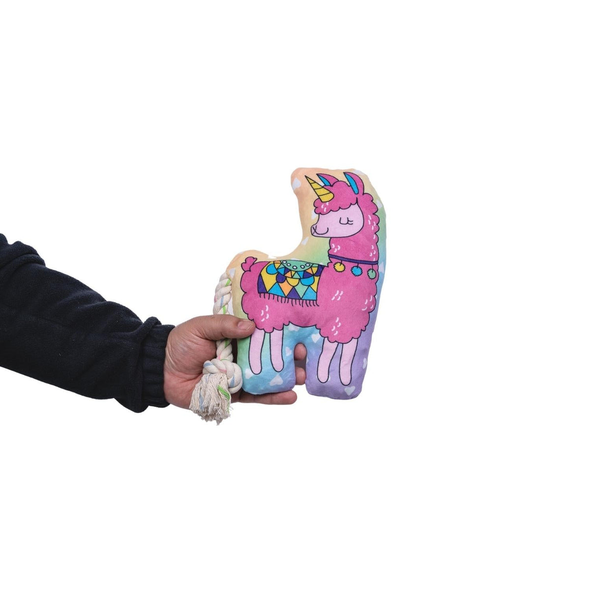 Magical Llama Plush Dog Toy with Squeaker & Crinkle Paper