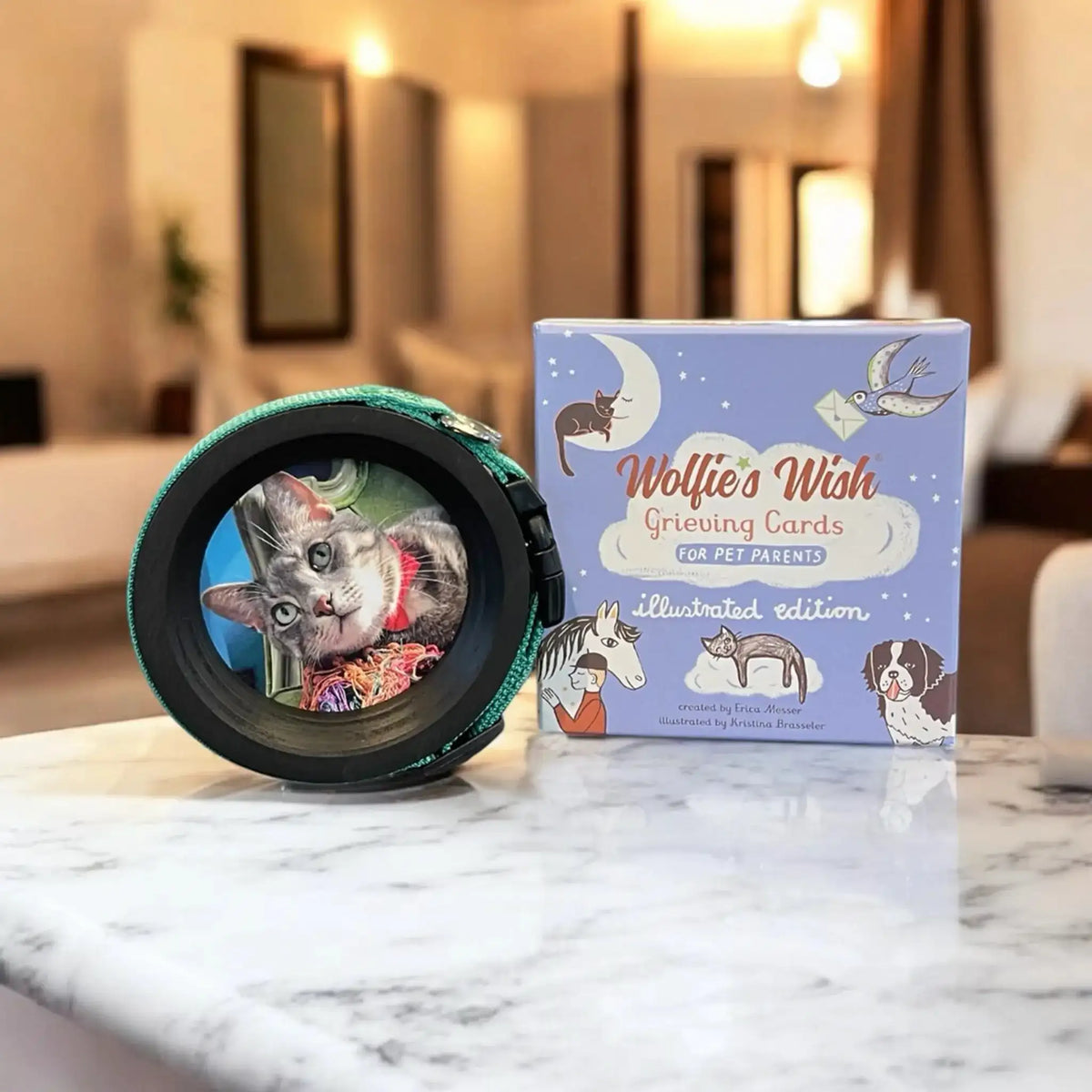 Pet Collar Display Frame & Pet Loss Cards | Memorial Gift Set