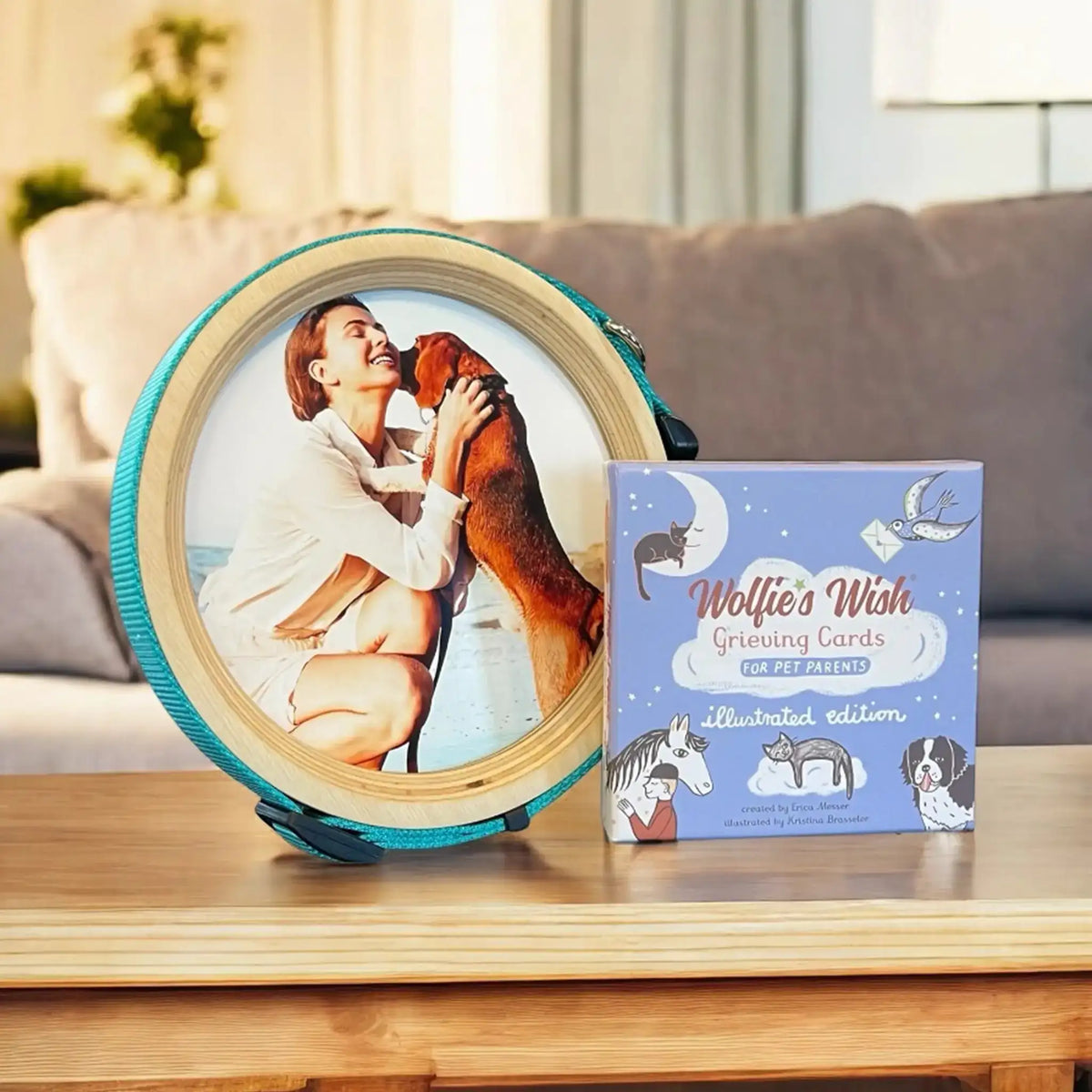 Pet Collar Display Frame & Pet Loss Cards | Memorial Gift Set