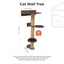 Medium Cat Tree – Dark Walnut