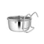 Jeffers Stainless Steel Cage Cup Pet Feeders with Hooks