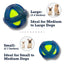 TPR-Coated Agility Tennis Ball Dog Toy, Small & Large Sizes