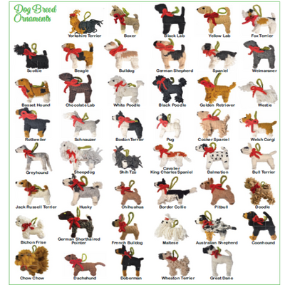 60 Pack Assorted Holiday Cat & Dog Ornaments