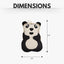 Panda-Shaped Canvas & Jute Dog Chew Toy